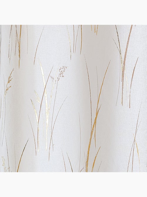 Visillo estampado con motivo vegetal y ojales - Kiabi