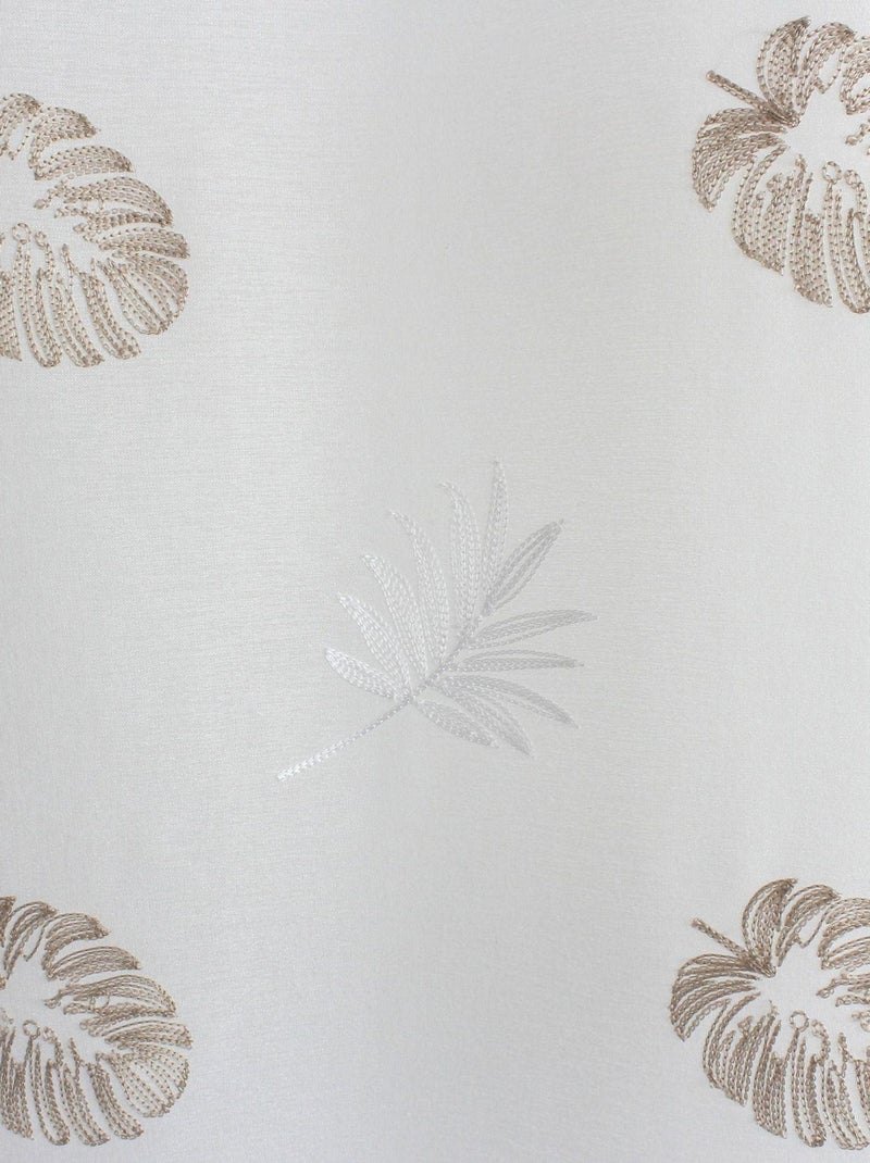 Visillo estampado de gasa Beige - Kiabi