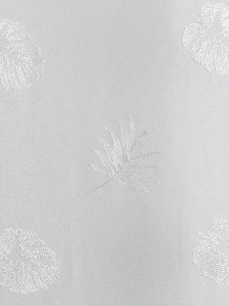 Visillo estampado de gasa Blanco - Kiabi