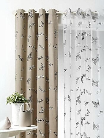 Visillo estampado mariposas