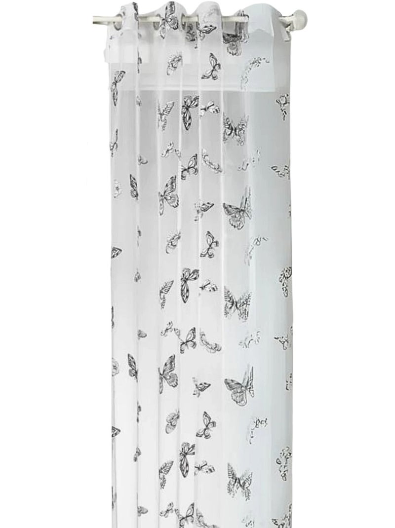 Visillo estampado mariposas Blanco - Kiabi