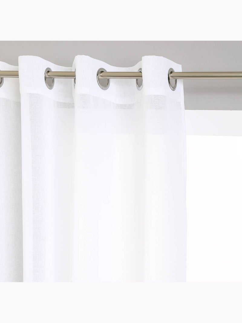 Visillo etamine blanco 140x240cm Blanco - Kiabi