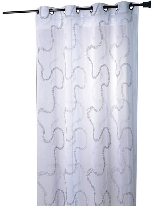 Visillo fantasía bordado zig zag entrelazado - Kiabi Visillo fantasía bordado zig zag entrelazado - Kiabi