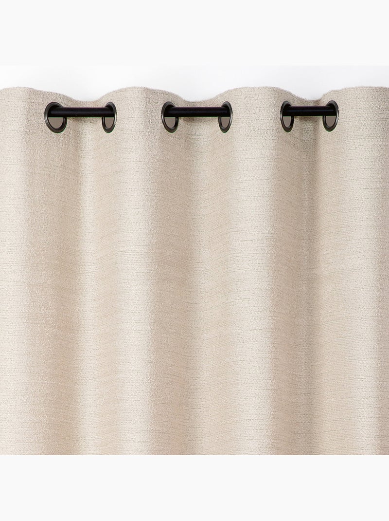 Visillo fantasía con efecto aterciopelado Beige - Kiabi