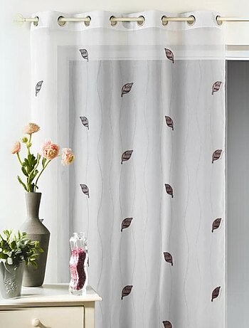 Visillo Fantasía Jacquard 'hojas'