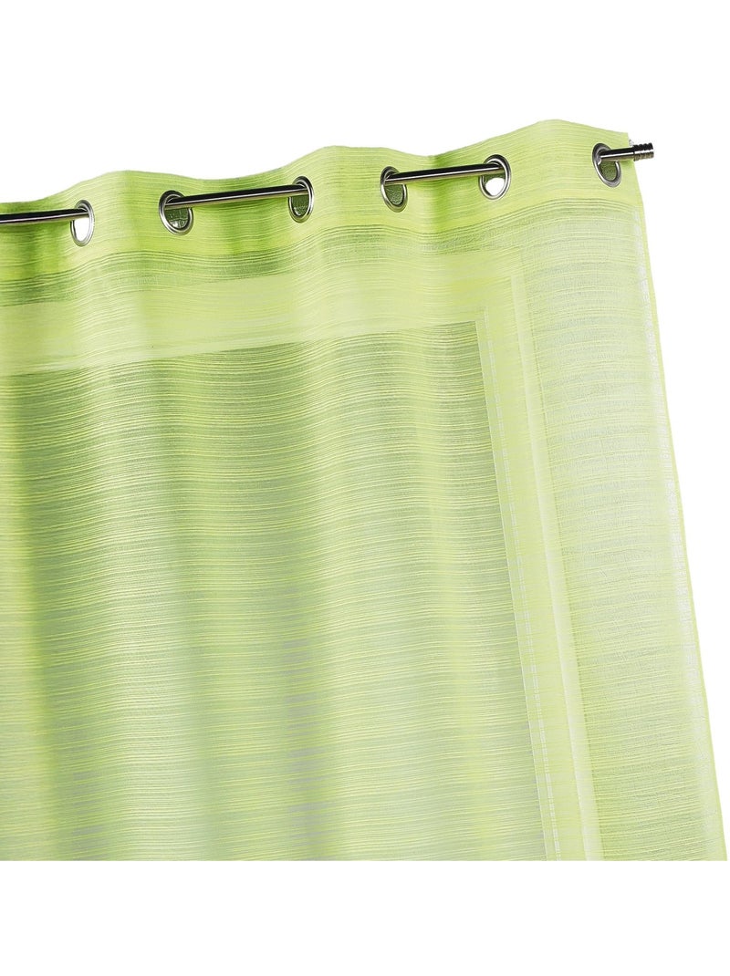 Visillo fantasía rayas finas Verde claro - Kiabi