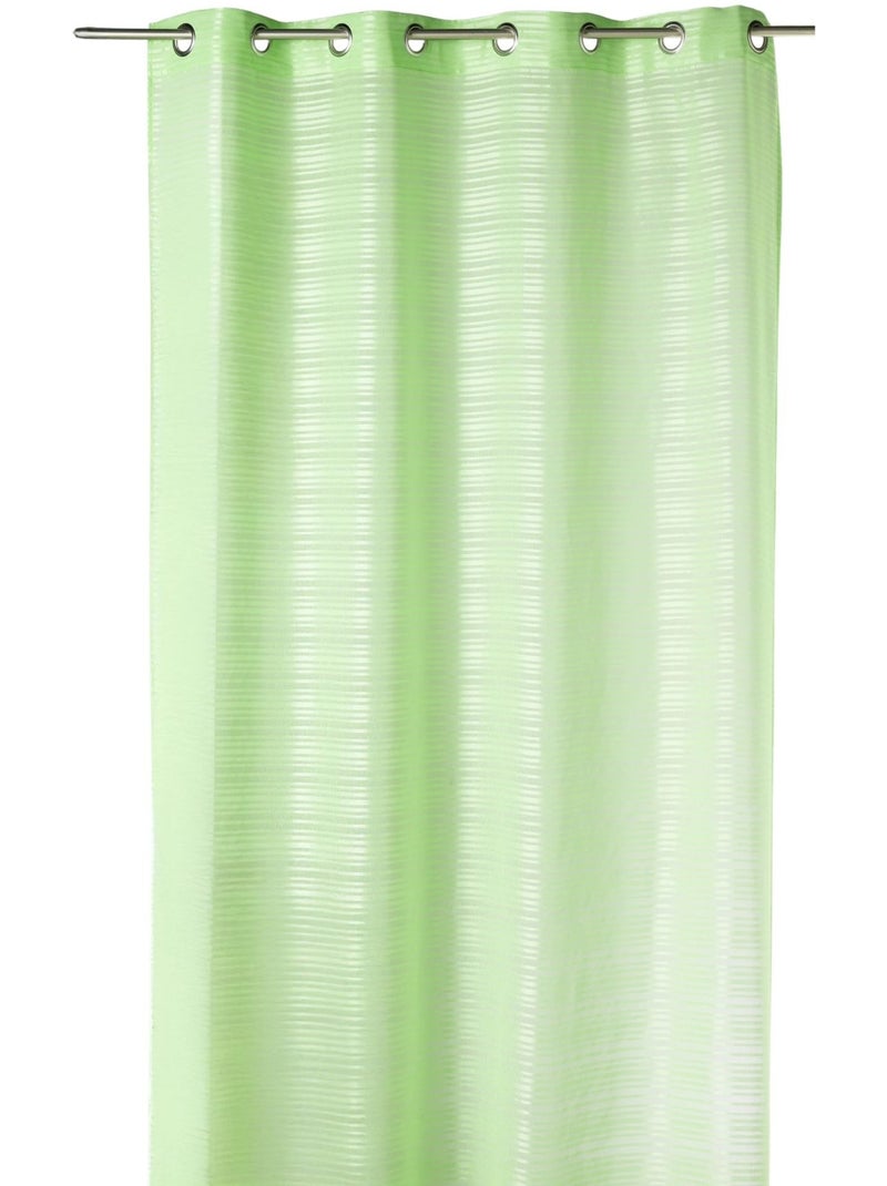 Visillo fantasía rayas horizontales "Joyeux" Verde tilo - Kiabi