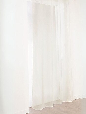 Visillo imitación lino con galón fruncidor