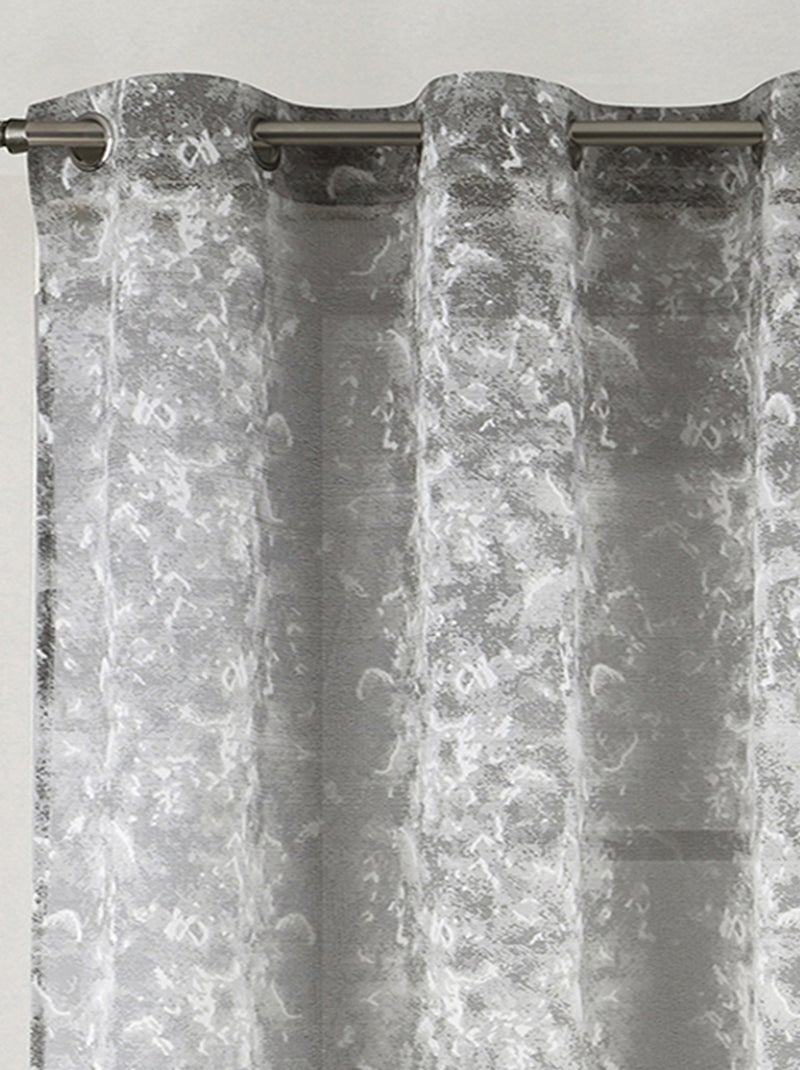 Visillo Jacquard con Ojales Elegancia Texturizada Negro - Kiabi