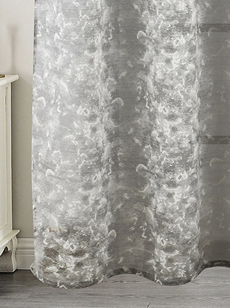 Visillo Jacquard con Ojales Elegancia Texturizada Negro - Kiabi