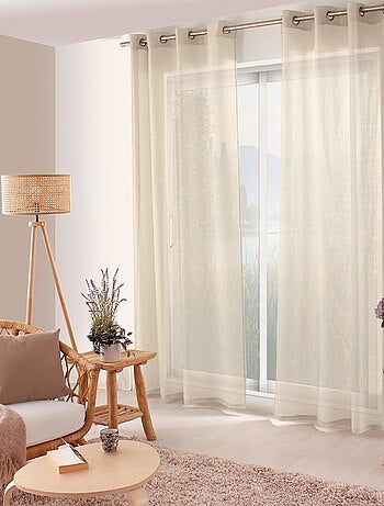 Visillo liso calado con ojales