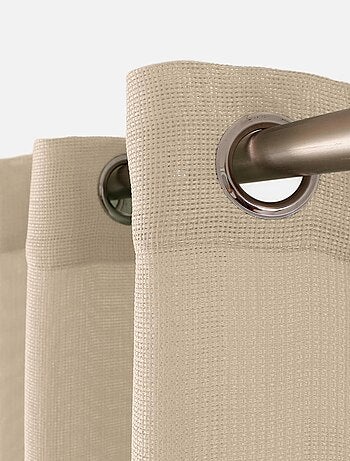 Visillo liso calado con ojales