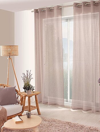 Visillo liso calado con ojales