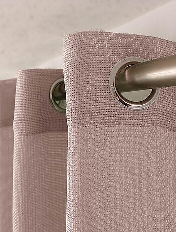 Visillo liso calado con ojales