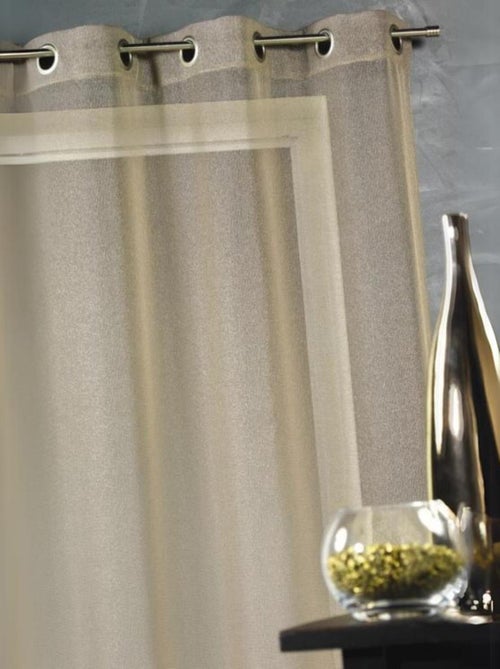 Visillo liso con hilos en lurex - Kiabi