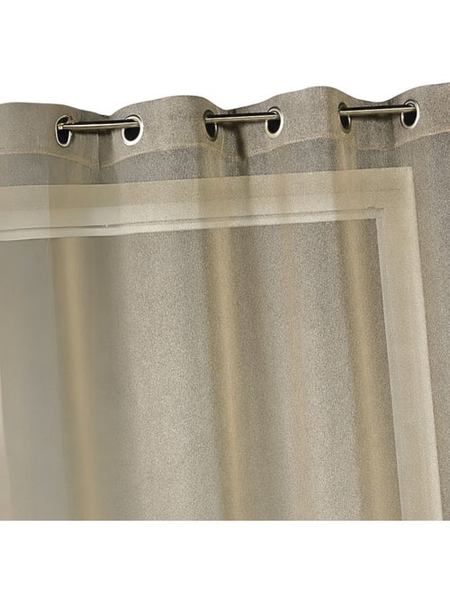 Visillo liso con hilos en lurex - Kiabi
