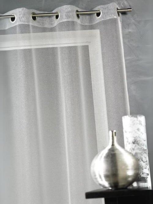 Visillo liso con hilos en lurex - Kiabi