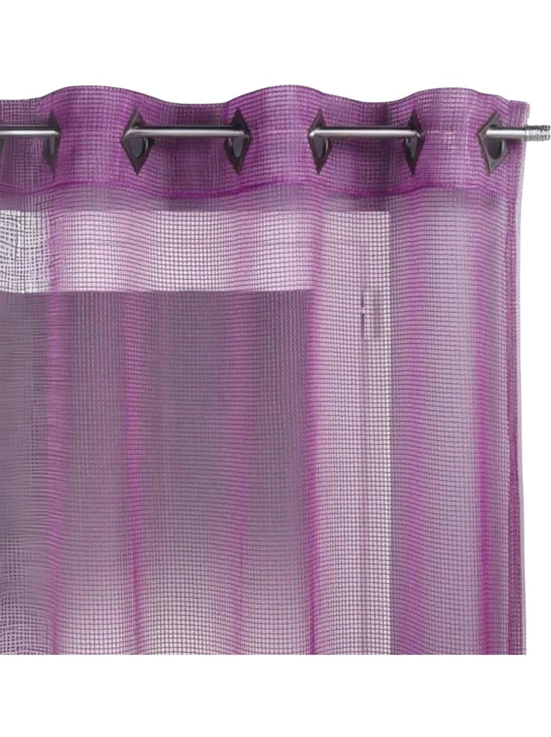 Visillo liso con ojal Violeta ciruela - Kiabi