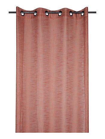 Visillo liso con ojales efecto lino