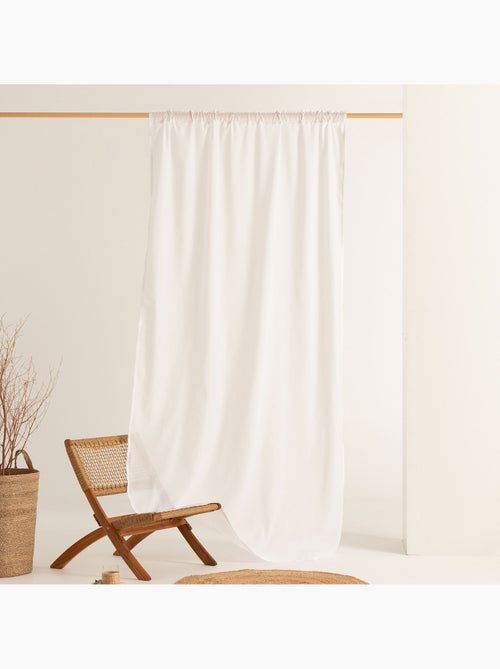 Visillo liso de tejido jaspeado, soporte encintado - Gamusi. - Kiabi Visillo liso de tejido jaspeado, soporte encintado - Gamusi. - Kiabi
