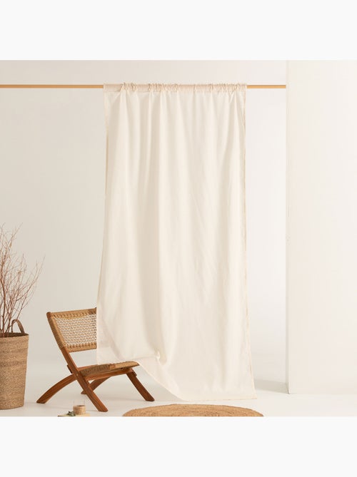 Visillo liso de tejido jaspeado, soporte encintado - Gamusi. - Kiabi Visillo liso de tejido jaspeado, soporte encintado - Gamusi. - Kiabi