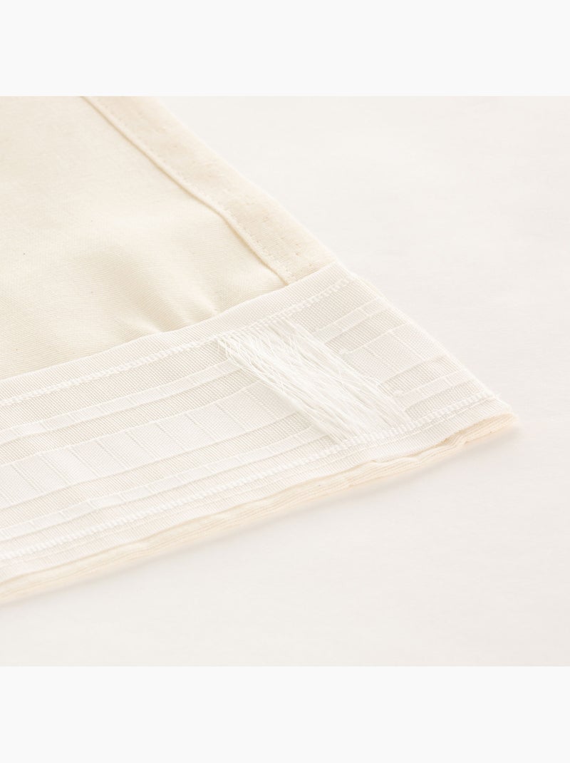 Visillo liso de tejido jaspeado, soporte encintado - Gamusi. Crudo - Kiabi