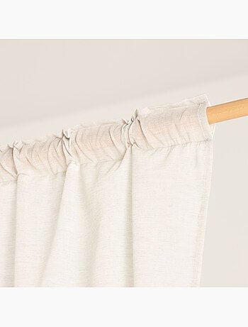 Visillo liso de tejido jaspeado, soporte encintado - Gamusi.
