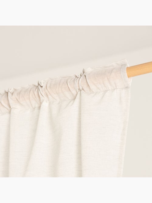 Visillo liso de tejido jaspeado, soporte encintado - Gamusi. - Kiabi Visillo liso de tejido jaspeado, soporte encintado - Gamusi. - Kiabi