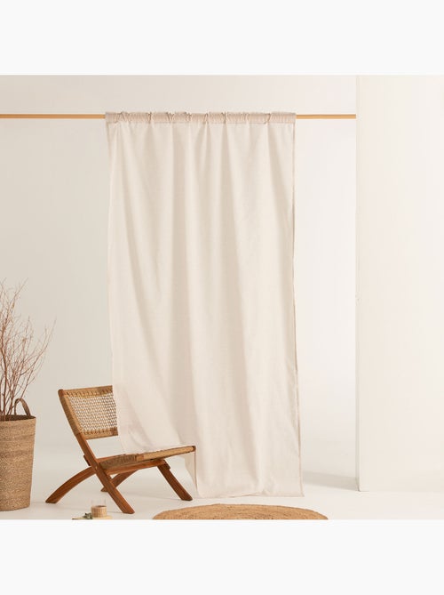 Visillo liso de tejido jaspeado, soporte encintado - Gamusi. - Kiabi Visillo liso de tejido jaspeado, soporte encintado - Gamusi. - Kiabi
