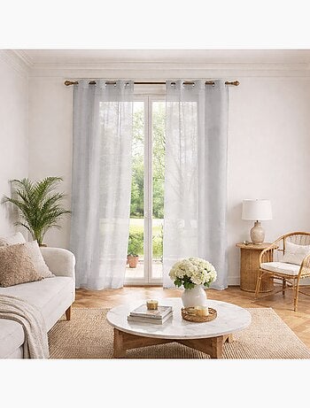 Visillo liso en estameña