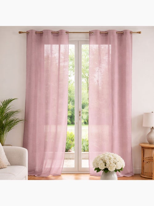 Visillo liso en estameña - Kiabi