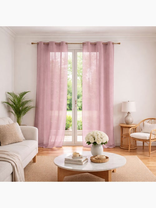 Visillo liso en estameña - Kiabi