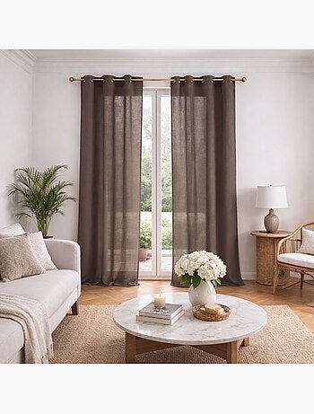 Visillo liso en estameña