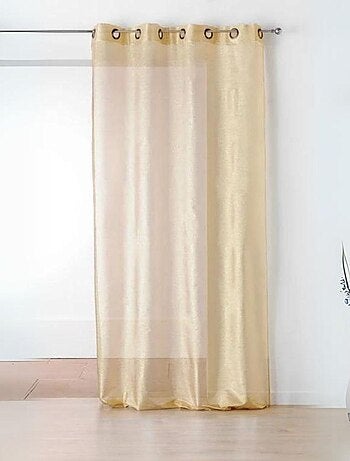 Visillo liso fluido plateado