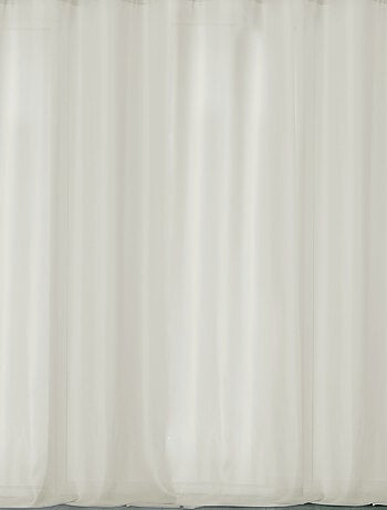 Visillo liso y transparente con galón fruncidor