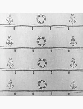 Visillo modulable de estameña bordado “marina”