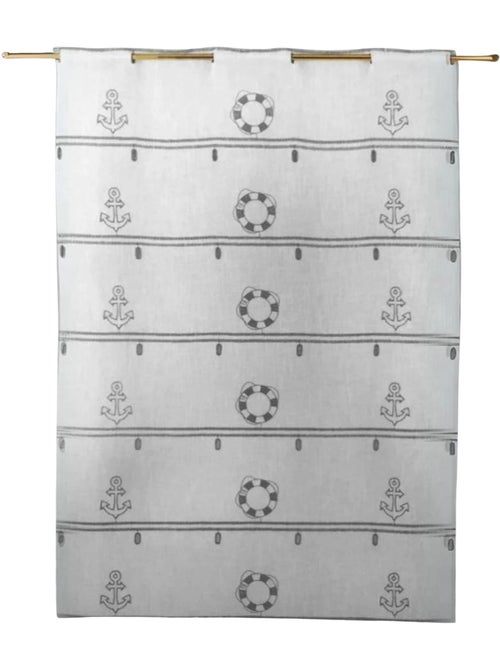 Visillo modulable de estameña bordado “Marina” - Kiabi Visillo modulable de estameña bordado “Marina” - Kiabi