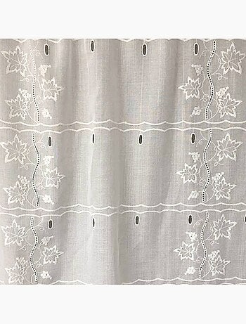 Visillo modulable de estameña fibra bordada