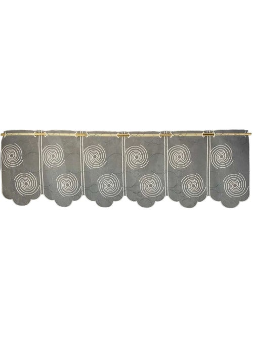 Visillo modulable de organza bordado crema - Kiabi Visillo modulable de organza bordado crema - Kiabi