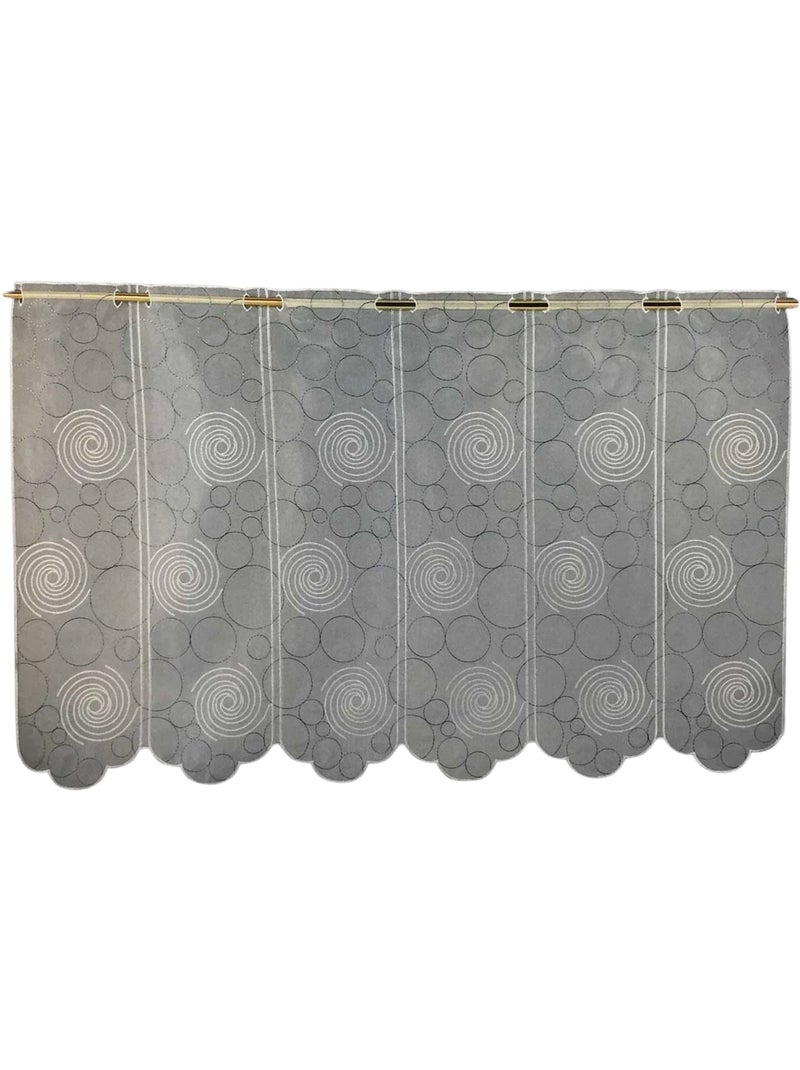 Visillo modulable de organza bordado crema Beige - Kiabi