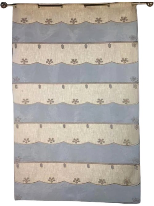 Visillo modulable de organza bordado - Kiabi