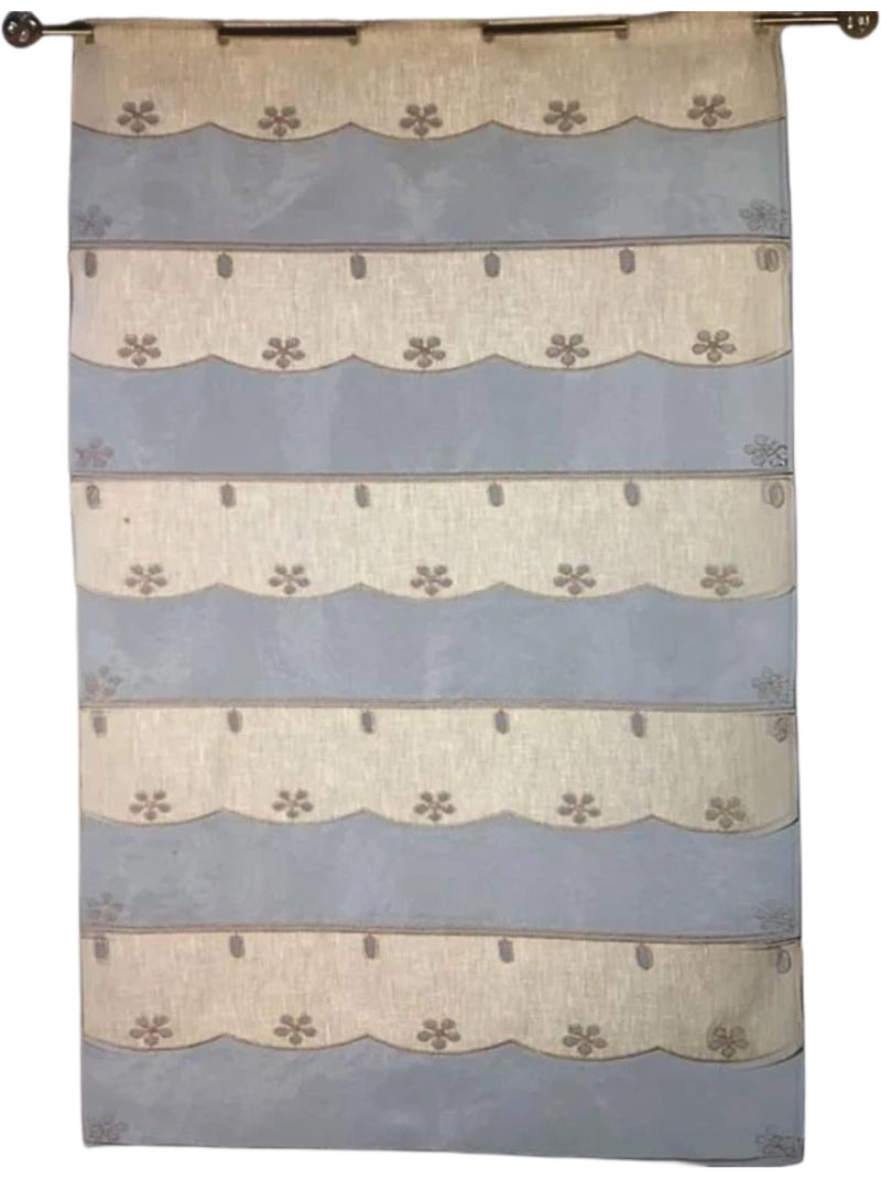 Visillo modulable de organza bordado Marfil - Kiabi