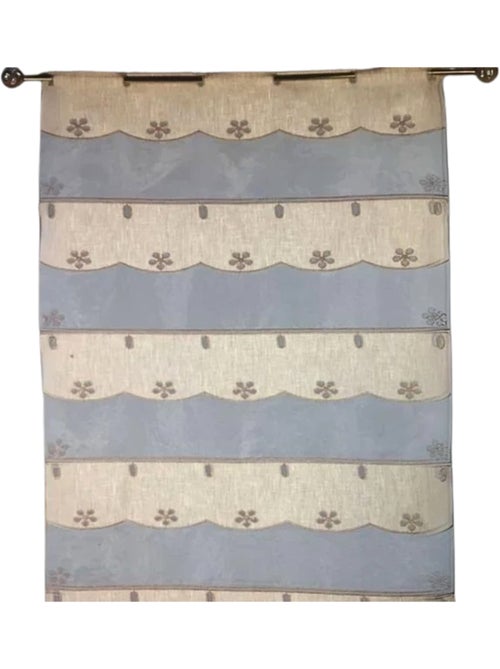 Visillo modulable de organza bordado - Kiabi
