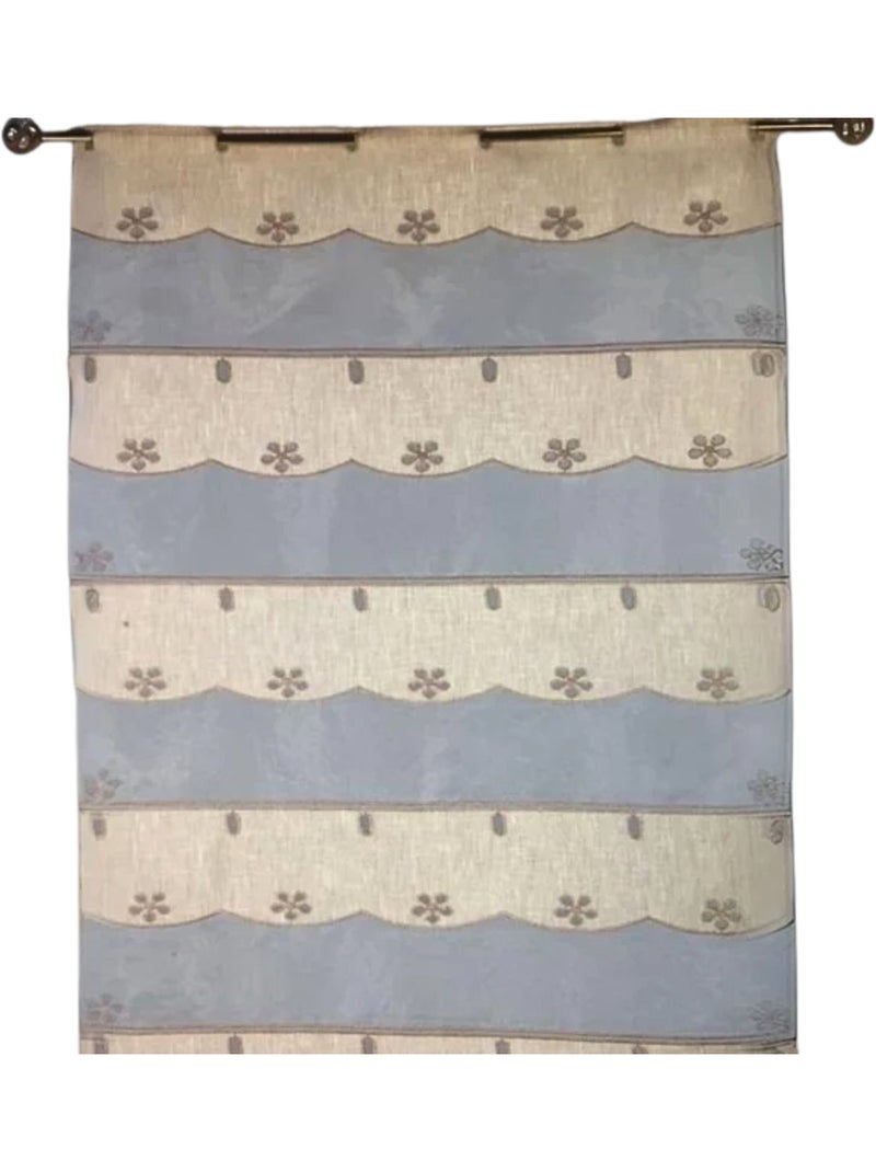 Visillo modulable de organza bordado Marfil - Kiabi
