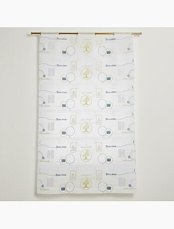 Visillo modulable ligero y bordado “zen attitude”