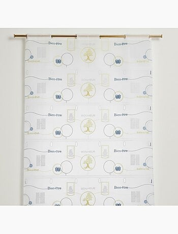 Visillo modulable ligero y bordado “zen attitude”