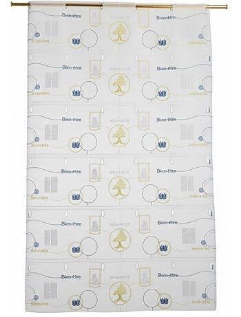 Visillo modulable ligero y bordado “zen attitude”