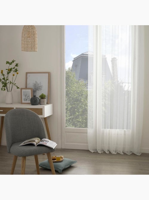Visillo moly blanco 135x240cm - Kiabi
