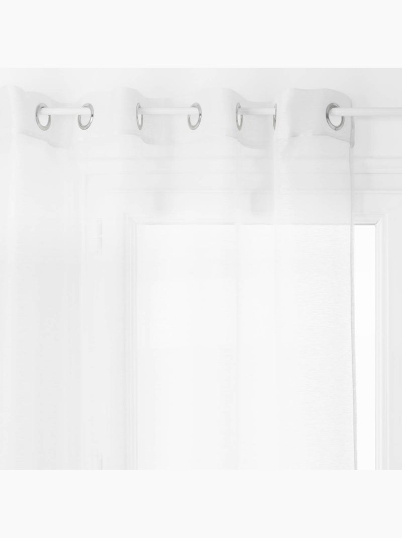 Visillo moly blanco 135x240cm Blanco - Kiabi