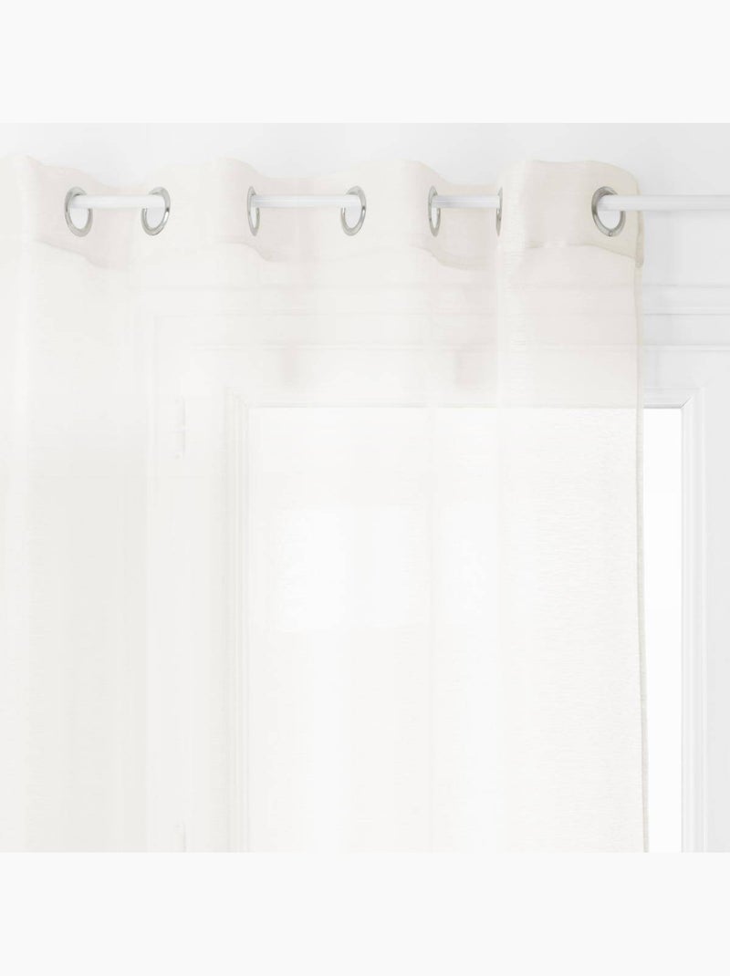 Visillo moly blanco marfil 135x240cm Marfil - Kiabi